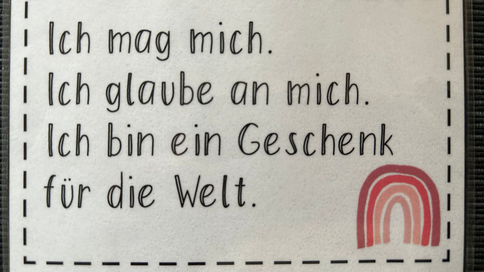Wann hast du dir das letzte Mal gesagt, dass du dich magst?